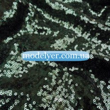 Ткань Пайеточная мелкая (зеленый изумруд)